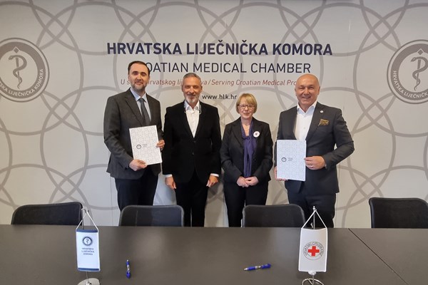 Potpisan Sporazum o suradnji između Hrvatskog Crvenog križa i Hrvatske liječničke komore